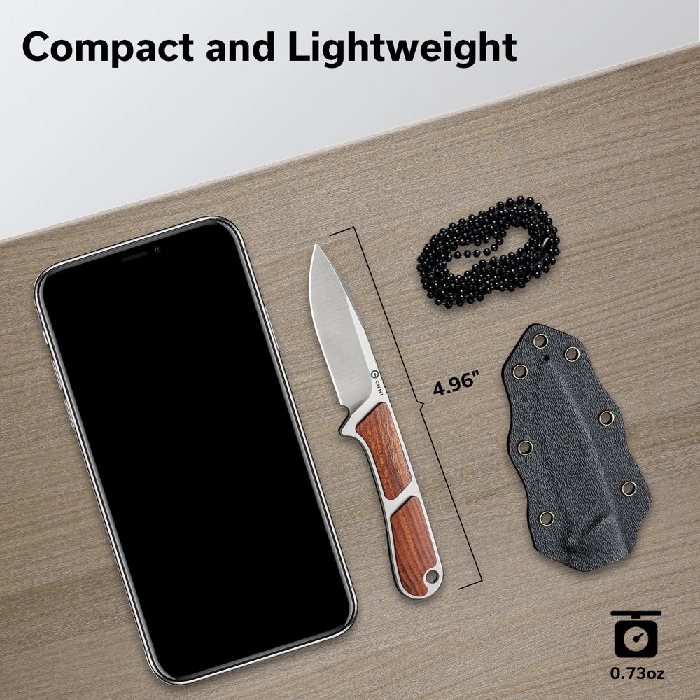 CIVIVI Mini Elementum Fixed Blade Guibourtia Wood 6