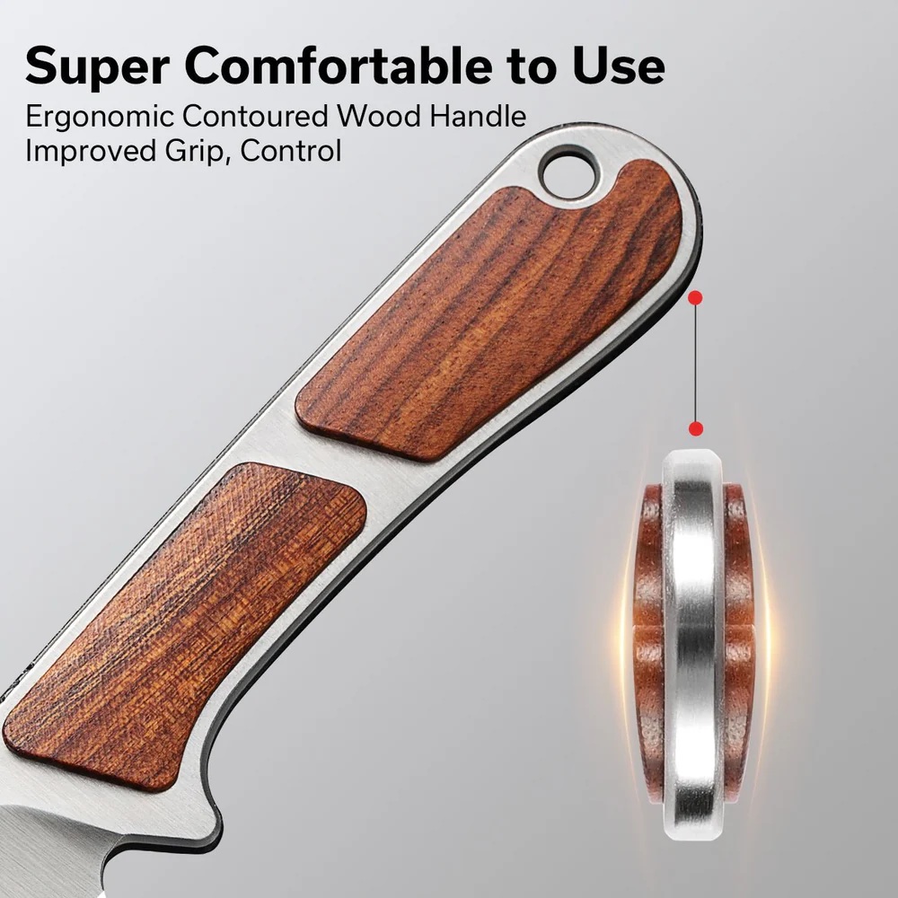 CIVIVI Mini Elementum Fixed Blade Guibourtia Wood 7