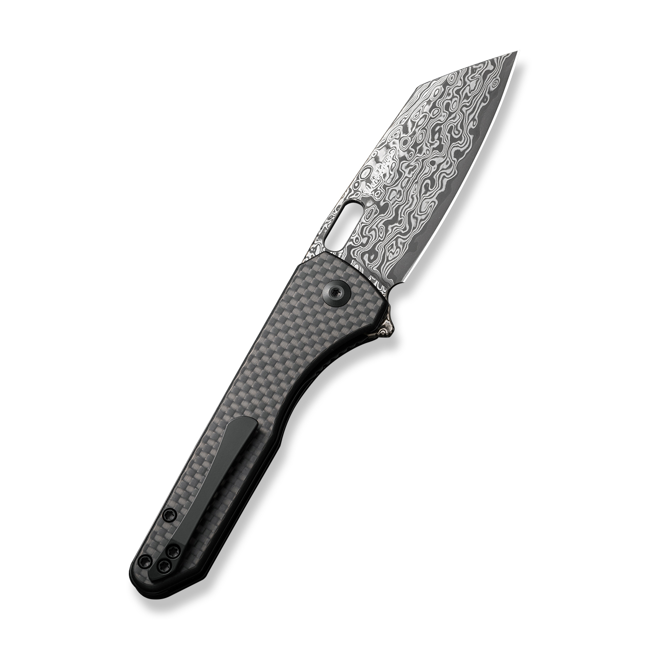 Нож CIVIVI Nugz Twill Damascus Carbon Fiber Overlay On Black G10