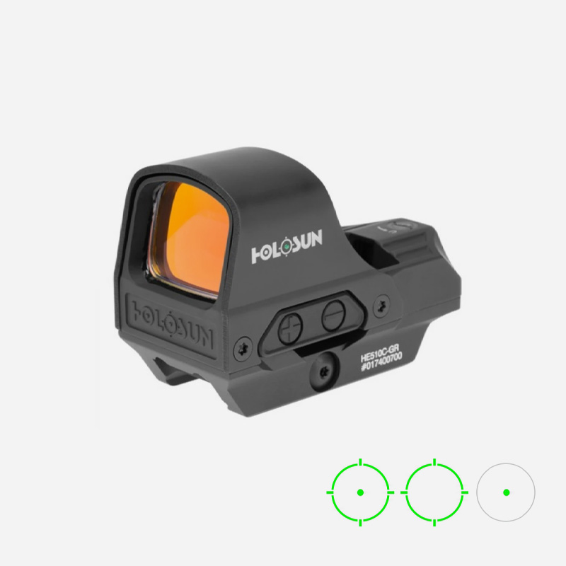 Бързомер Holosun HE510C-GR 2/65МОА Shake Awake/Solar Panel QD Mount