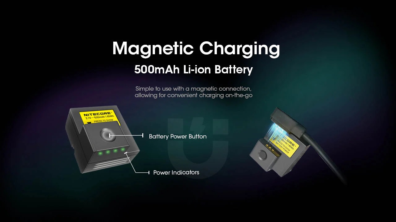 Магнитна акумулаторна Li-ion батерия Nitecore за NPL25 2