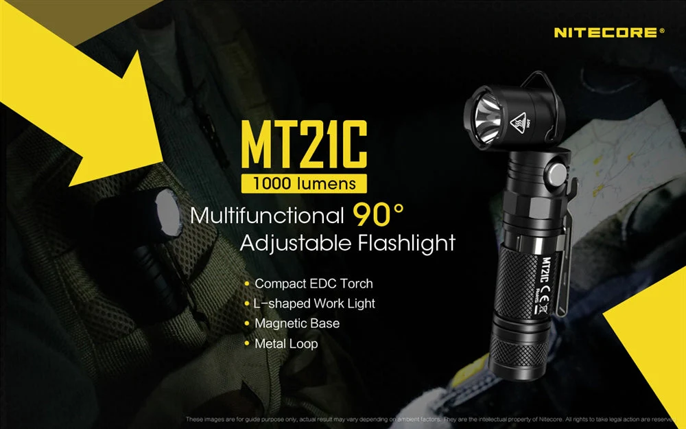 Многофункционален LED фенер Nitecore MT21C с регулируем ъгъл на 90° 11