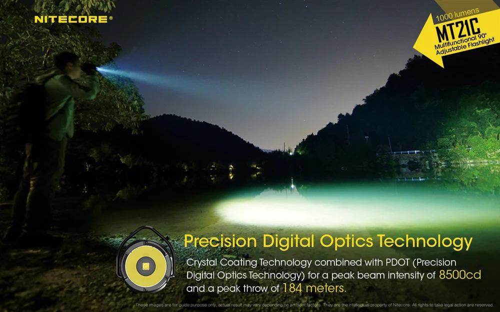 Многофункционален LED фенер Nitecore MT21C с регулируем ъгъл на 90° 13