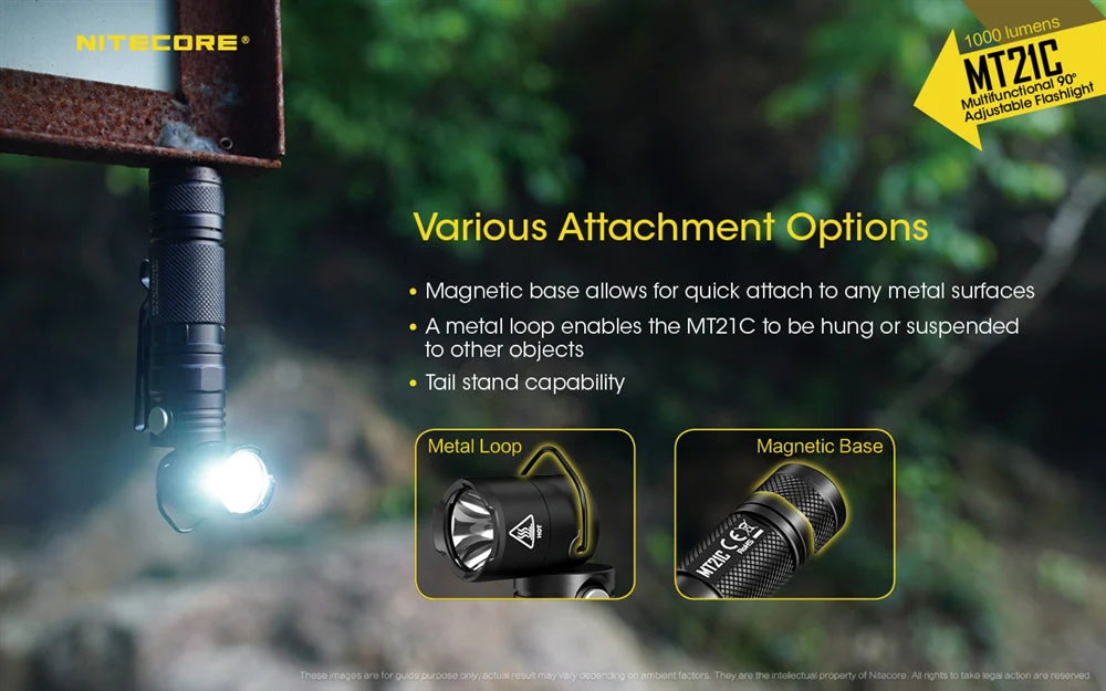 Многофункционален LED фенер Nitecore MT21C с регулируем ъгъл на 90° 17