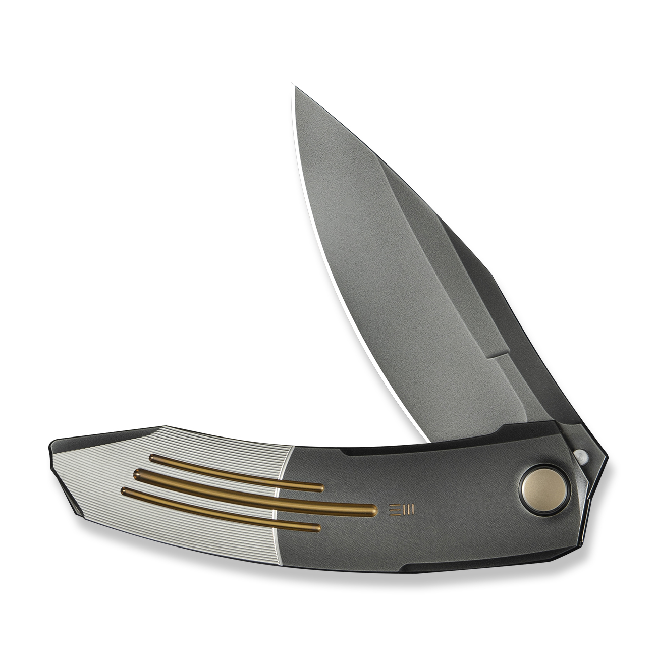 WEKNIFE Sine Wave Polished Gray & Satin Titanium 4