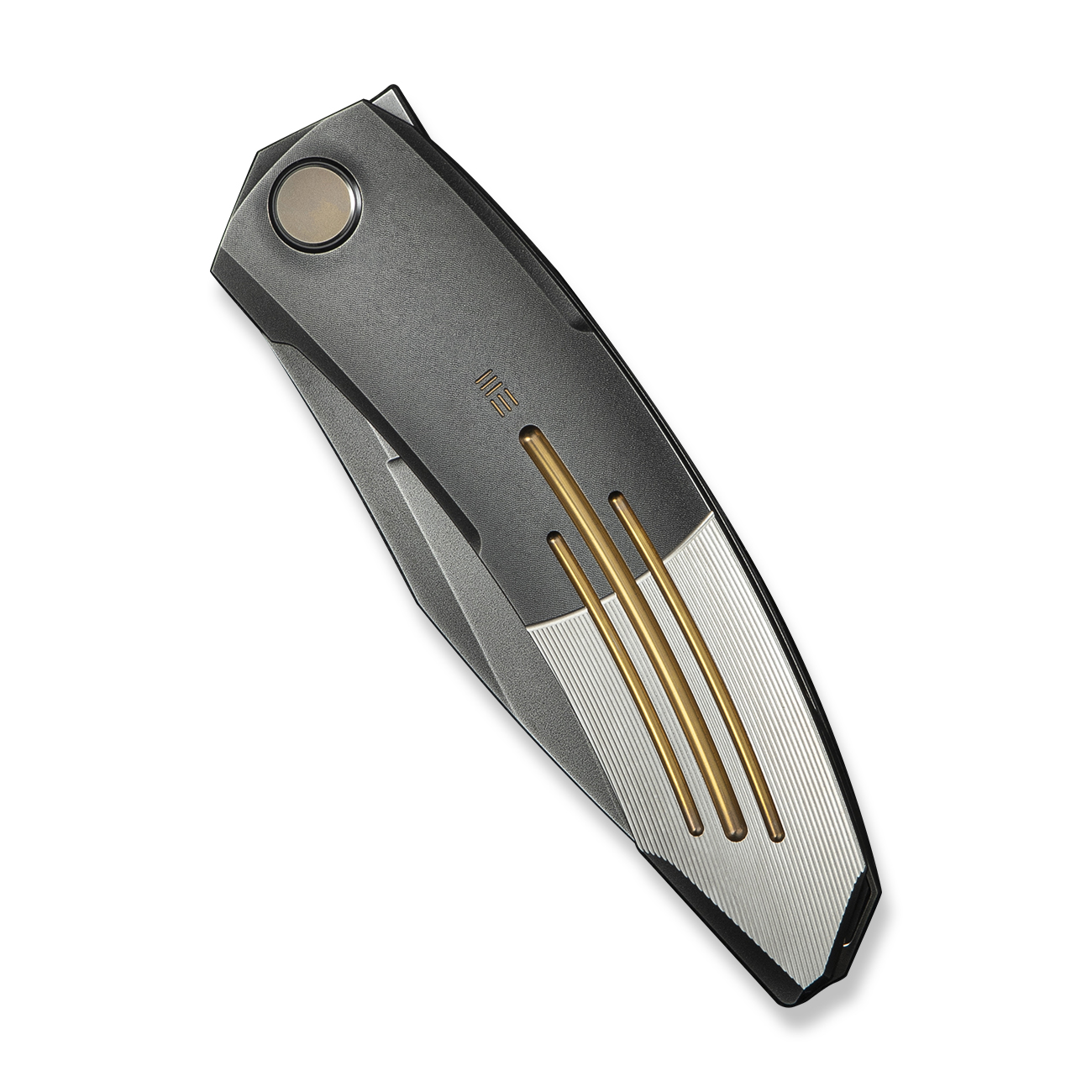 WEKNIFE Sine Wave Polished Gray & Satin Titanium 5