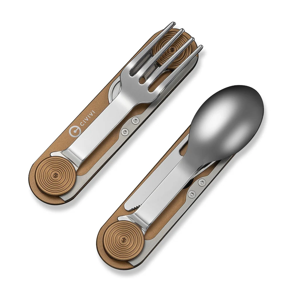 CIVIVI Partake 4-In-1 Coyote Brown Aluminum 3