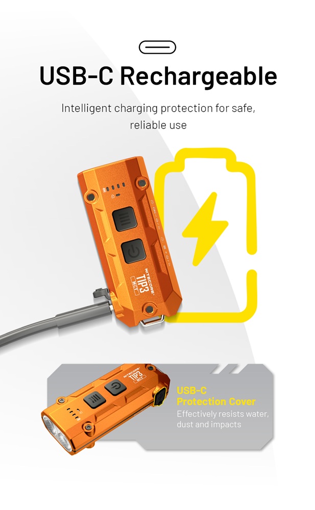 LED фенер Nitecore TIP3, черен 25