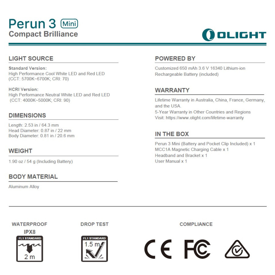 Olight Perun 3 Mini 1250lm 23