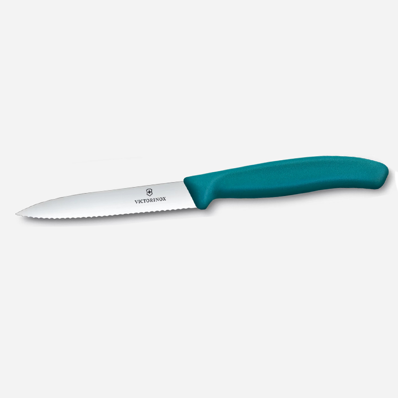 Нож за плодове Swiss Classic 10см, назъбено острие, тъмнозелен Stainless Steel PР