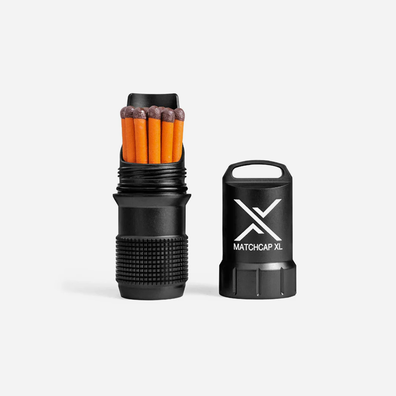 Водоустойчив контейнер за кибрит Exotac MatchCap XL Black