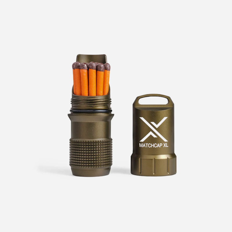 Водоустойчив контейнер за кибрит Exotac MatchCap XL OD green