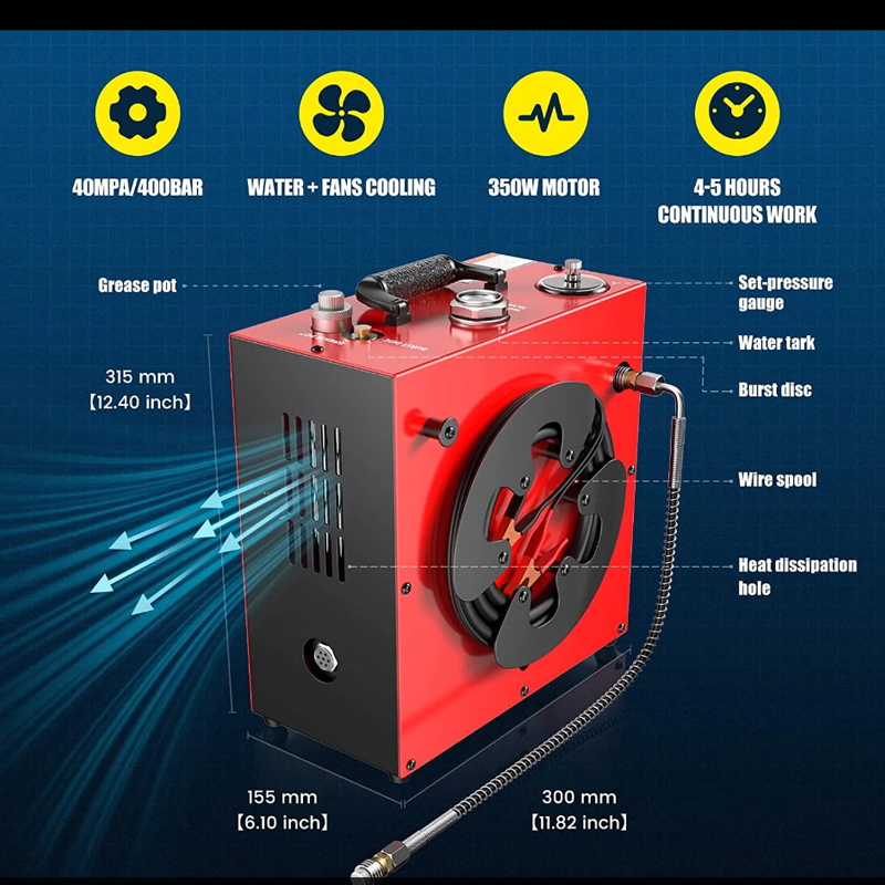 GX PUMP CS4 Portable PCP Air Compressor 7