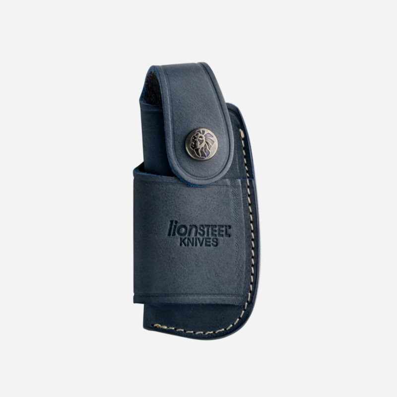 Кожен калъф за нож LionSteel Leather VERTICAL/HORIZONTAL sheath – BLUE Color