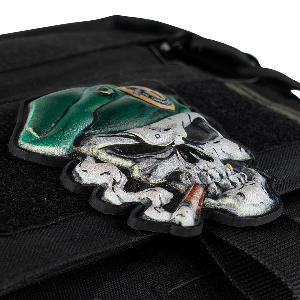 Пач 101 INC Patch 3D UV Skull green beret