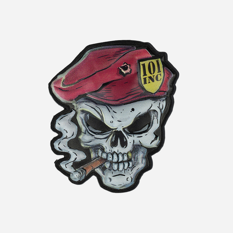 Пач 101 INC Patch 3D UV Skull Red beret