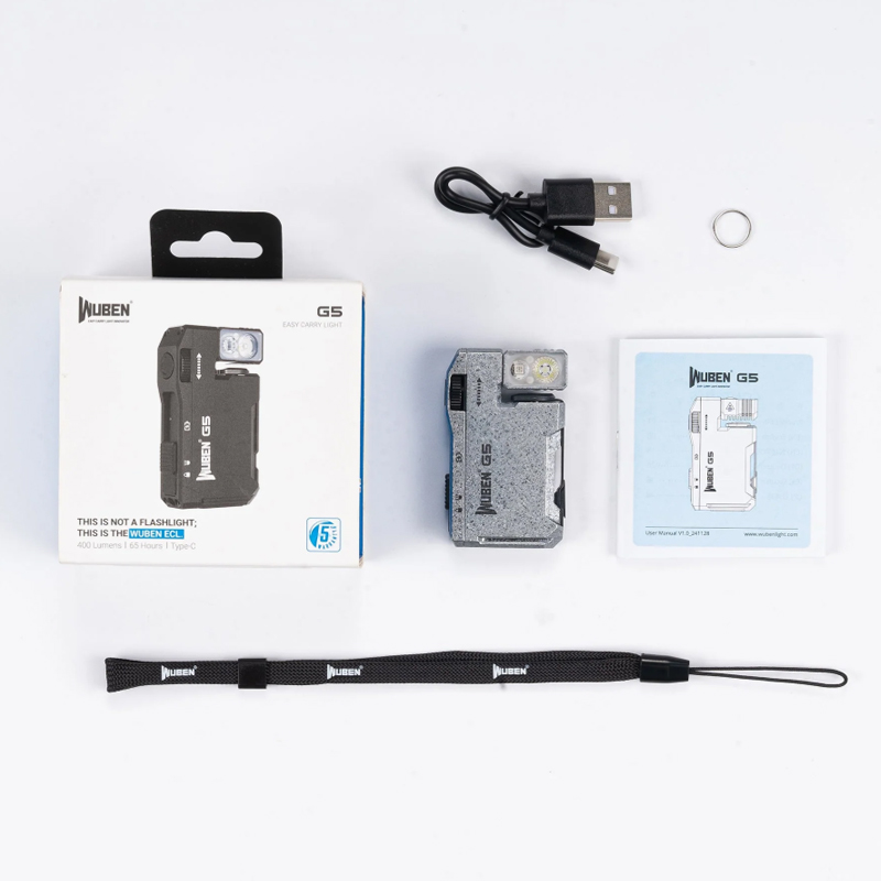 Wuben G5 Compact EDC Pocket Flashlight Ice Crack Version 16
