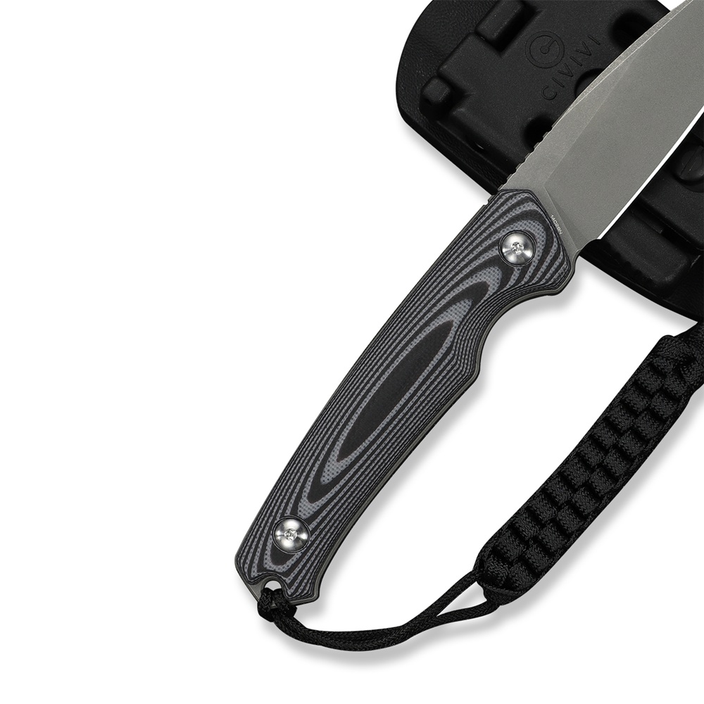 CIVIVI Altus Fixed Blade Gray and Black Layered G10 5