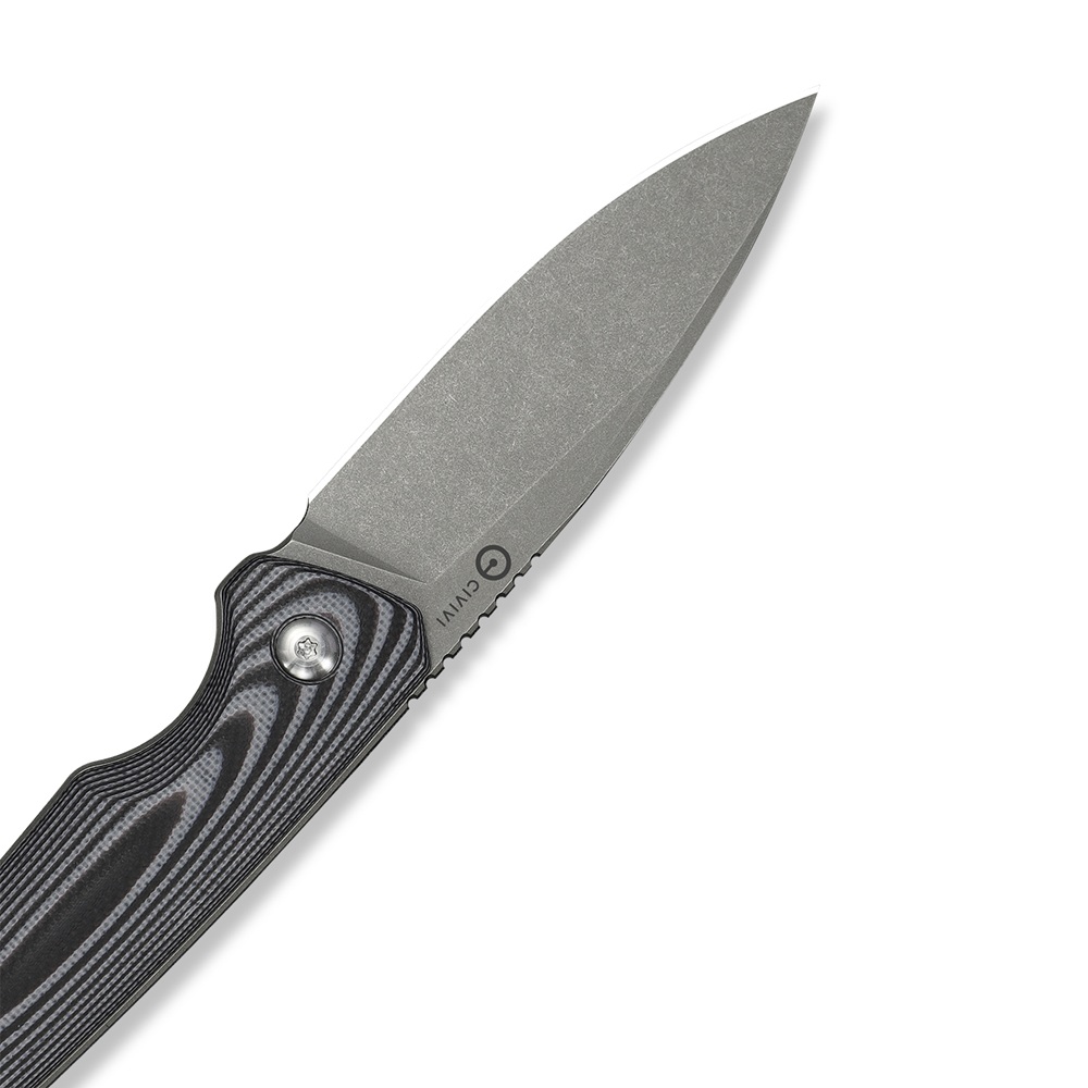 CIVIVI Altus Fixed Blade Gray and Black Layered G10 6