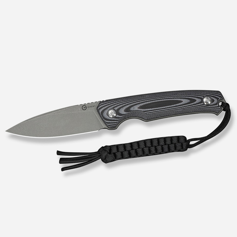 CIVIVI Altus Fixed Blade Gray and Black Layered G10