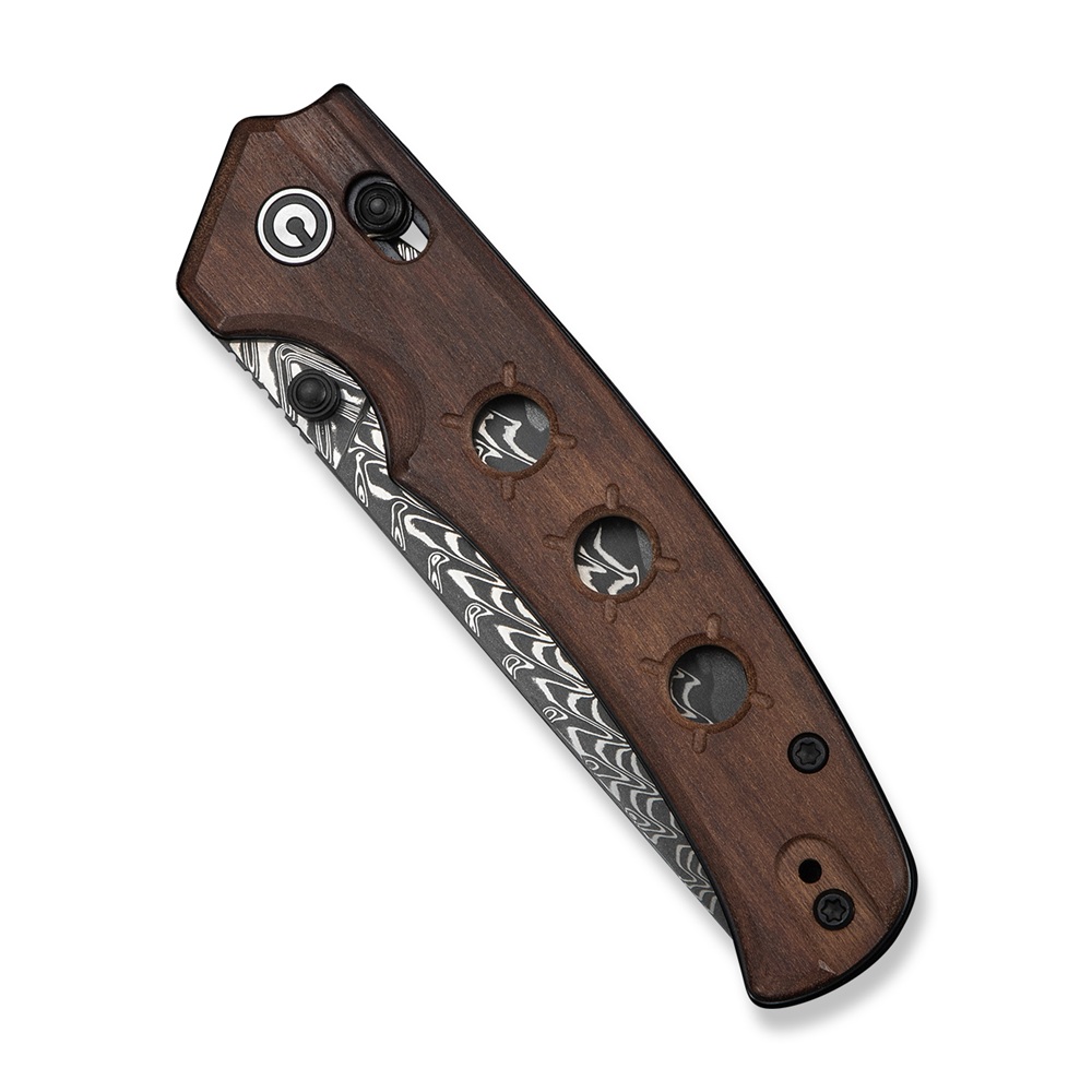 CIVIVI Noctis Guibourtia Wood Handle Damascus 4