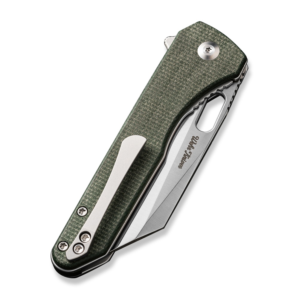 CIVIVI Nugz Green Canvas Micarta 5