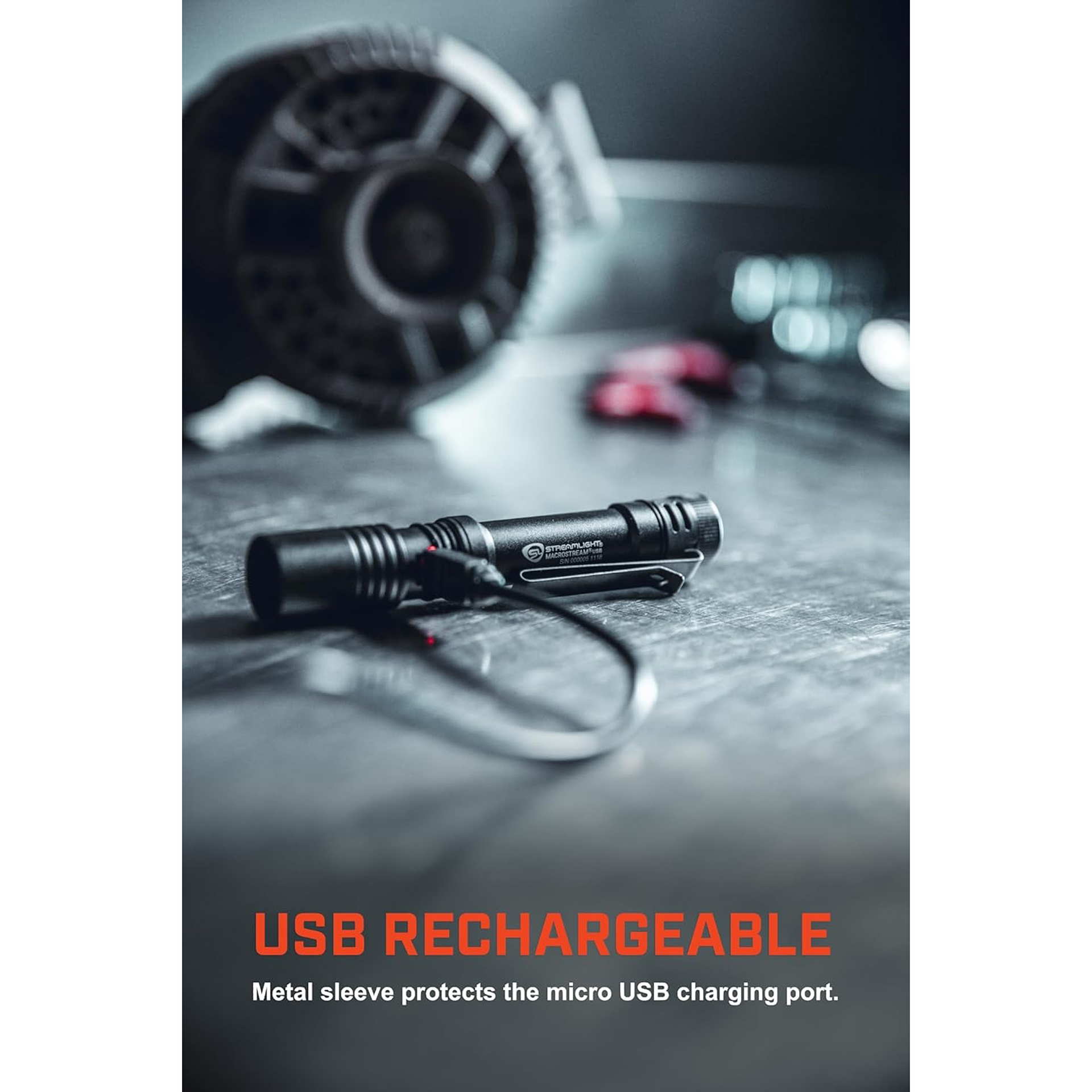 Streamlight Macro Stream 250Lum BLK USB Rechargeable 15