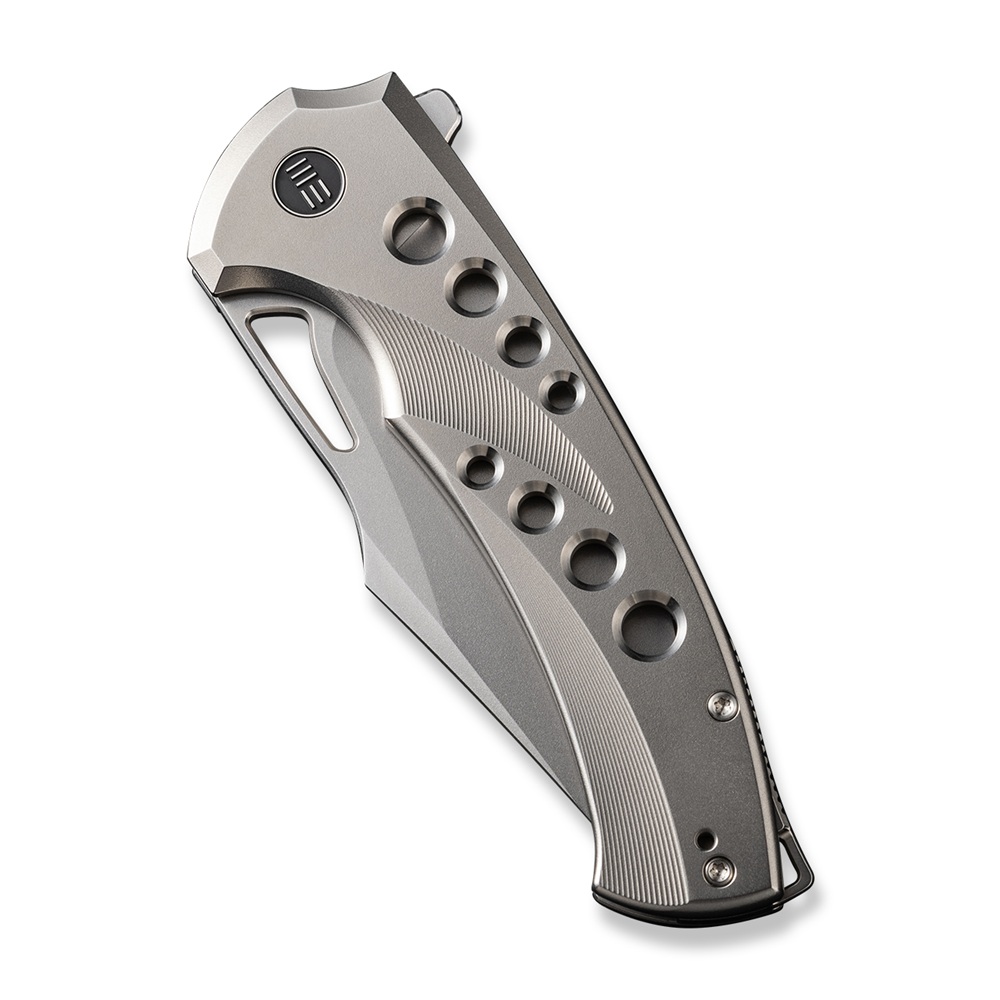 WEKNIFE Swiftfin Polished Bead Blasted Titanium 4