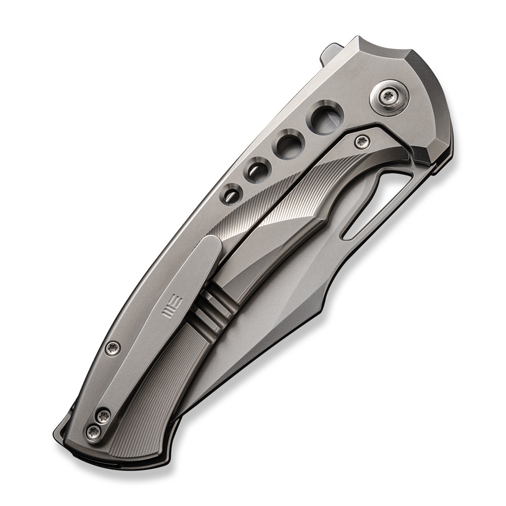 WEKNIFE Swiftfin Polished Bead Blasted Titanium 5