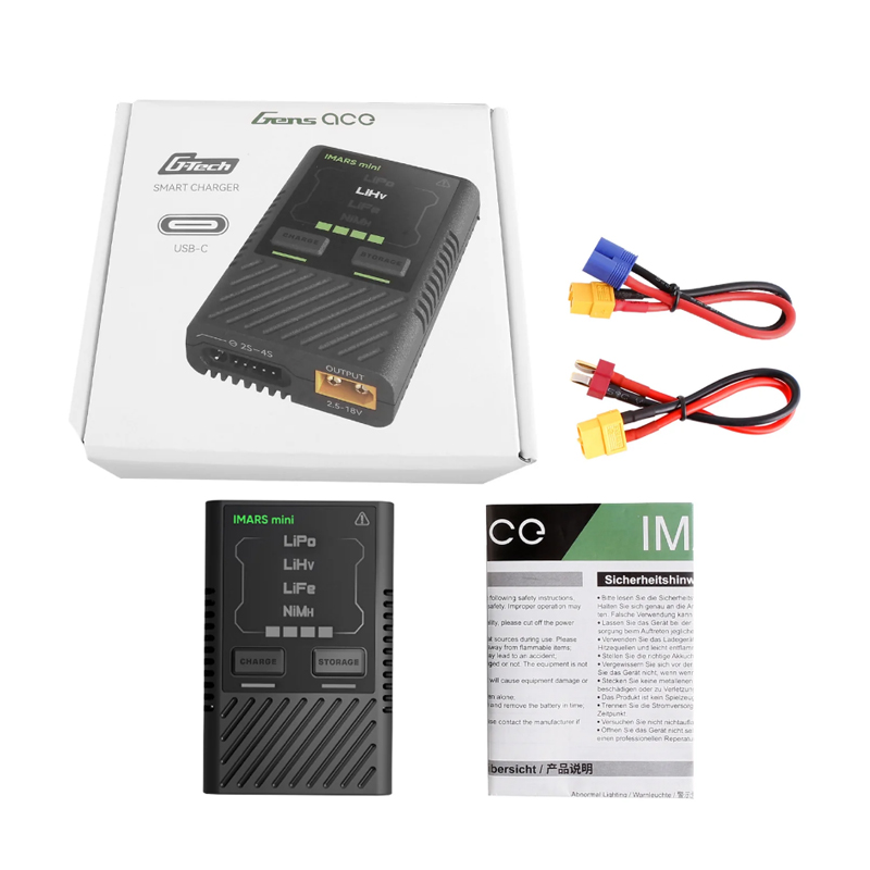 Gens ace iMars mini G-Tech USB-C 2-4S 60W RC Battery Charger 4