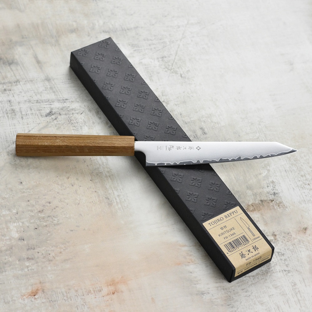 Кухненски нож Tojiro REPPU Kiritsuke Gyuto 210мм FD-1362 – SG2 ламинат – дръжка тик 4