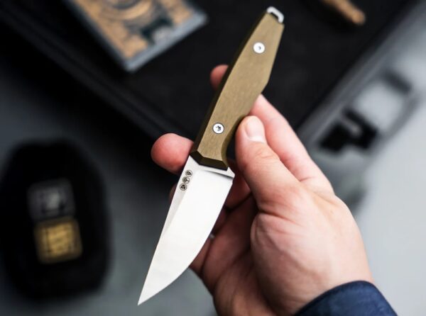 Boker Solingen Daily Knives AK1 Droppoint MagnaCut Gold aluminium knife » Arms-Bg Оръжеен Магазин