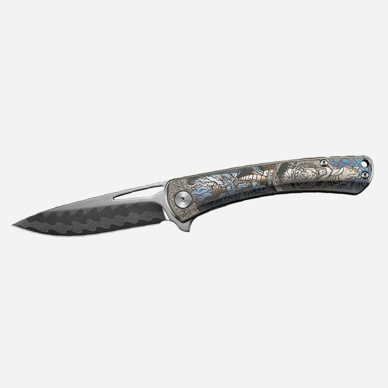 CH Vexor Frame Lock Flaming Ti