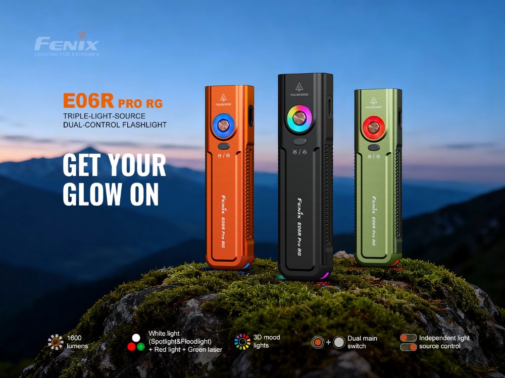 Фенер Fenix E06R Pro RG LED – оранжев 24