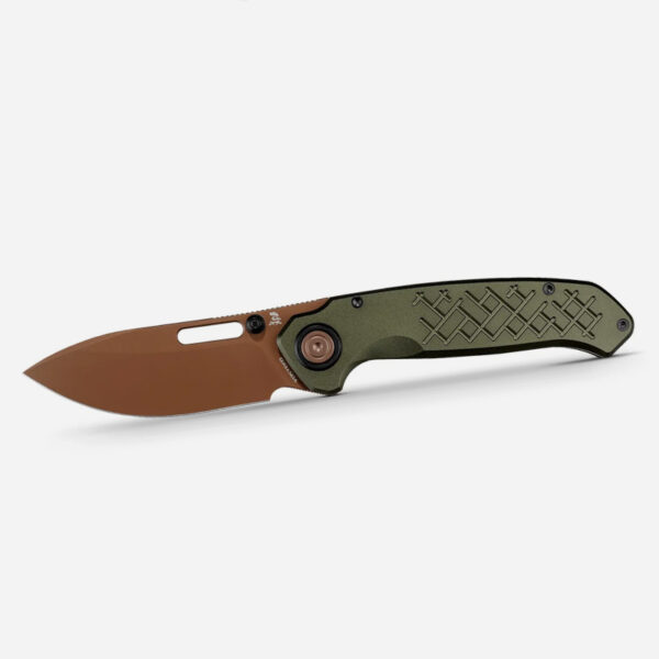 Нож Vosteed Zander S35VN Aluminum Olive Green-Copper Dune » Arms-Bg Оръжеен Магазин