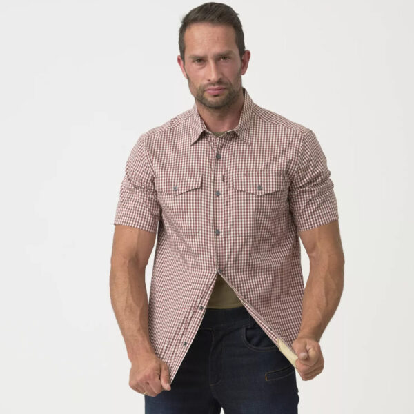 Риза с къс ръкав Helikon-tex Concealed Carry Short Sleeve Shirt Rustic Cloth Plaid » Arms-Bg Оръжеен Магазин