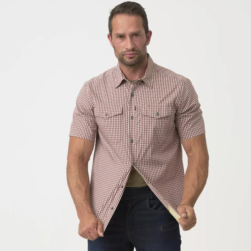 Риза с къс ръкав Helikon-tex Concealed Carry Short Sleeve Shirt Rustic Cloth Plaid