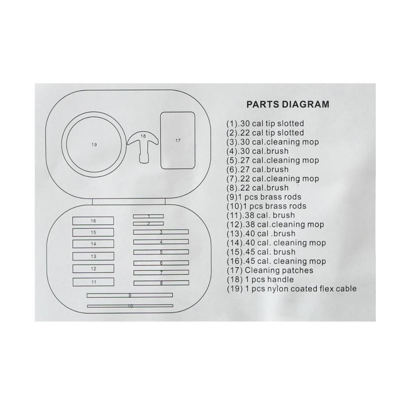 RGun 19 piece gun cleaning brush set 3