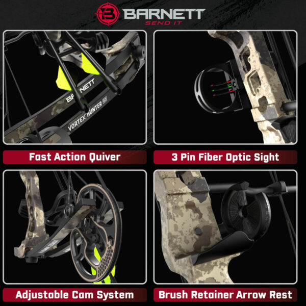 Barnett Vortex Hunter G3 Bow, 45–60 lb, Right-Handed, Camo » Arms-Bg Оръжеен Магазин