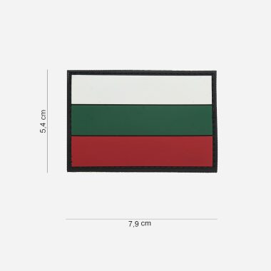 Пач гумен флаг България черен голям