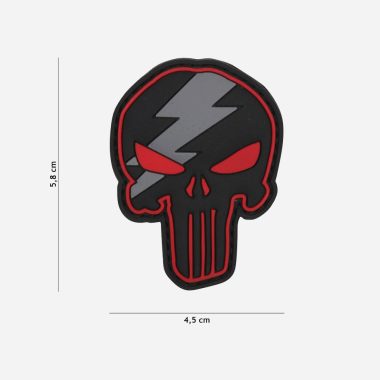 Пач 3D PVC Punisher thunder red #12056