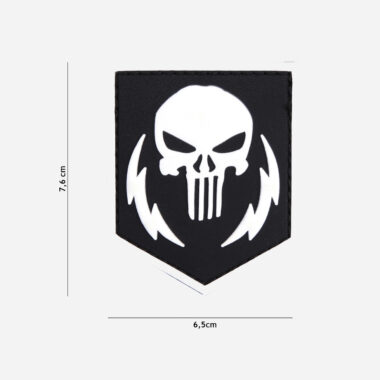 Patch 3D PVC Punisher Thunder Strokes White #12071 » Arms-Bg Оръжеен Магазин