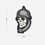 Пач 3D PVC WW I skull grey #20046