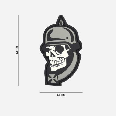 Пач 3D PVC WW I skull grey #20046