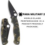 Нож Spyderco Para Military 2 CPM-S30V DIGITAL CAMO Black Blade