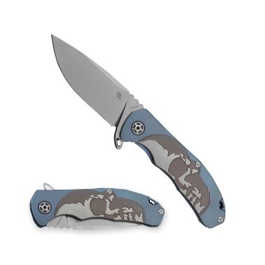 Нож CH KNIVES CH 3504 S35VN Titanium Blue