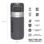 Термо бутилка за вода Stanley Quick Flip Water Bottle 47L / 16OZ Charcoal