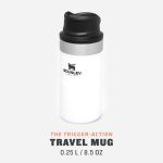 Термо чаша за път Stanley Trigger Action Travel Mug 0.25L / 8.5OZ Polar – Leakproof