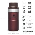 Термо чаша за път Stanley Trigger Action Travel Mug 0.25L / 8.5OZ Wine – Leakproof