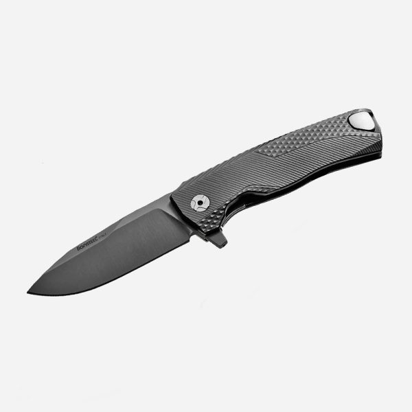 Нож LionSteel ROK Aluminum Black M390 Black Blade